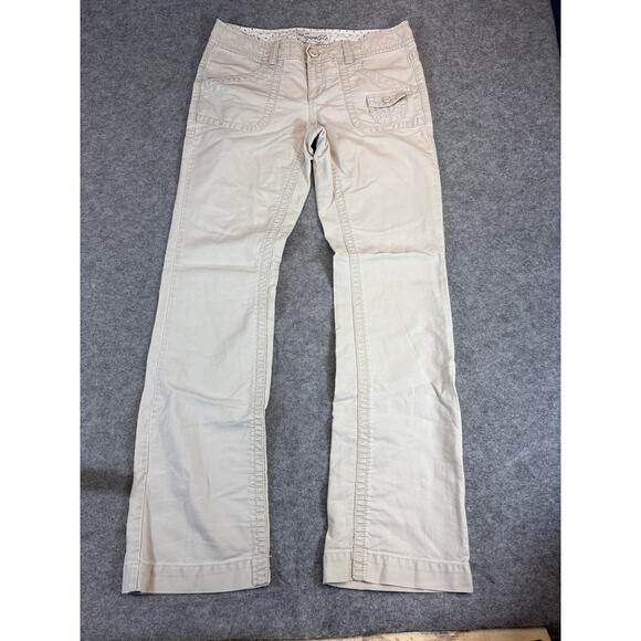 Aeropostale Pants Womens Size 5/6 Juniors Beige Bootcut Utility Y2K Streetwear - Picture 1 of 5